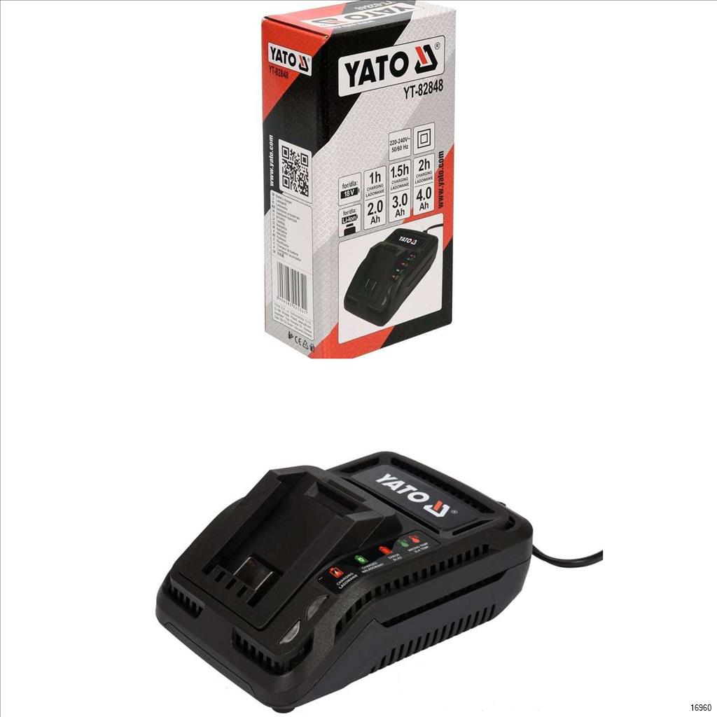 Nabjeäka Na AKU Batterie 18V – Caricatore Universale YATO Per YT-82842 YT-82843 YT-82844